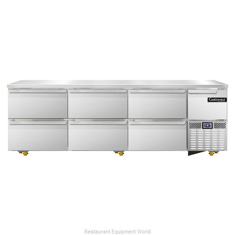 Continental Refrigerator CRA93-U-D Refrigerator, Undercounter, Reach-In