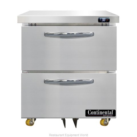 Continental Refrigerator D27N-U-D Refrigerator, Undercounter, Reach-In