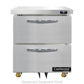 Continental Refrigerator D27N-U-D Refrigerator, Undercounter, Reach-In