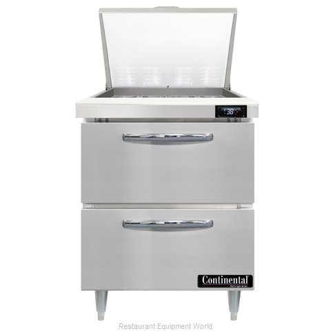 Continental Refrigerator D27N12M-D Refrigerated Counter, Mega Top Sandwich / Sal