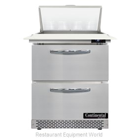 Continental Refrigerator D27N8C-FB-D Refrigerated Counter, Sandwich / Salad Unit