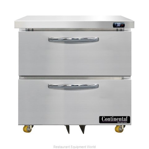 Continental Refrigerator D32N-U-D Refrigerator, Undercounter, Reach-In (Magnified)