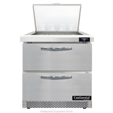 Continental Refrigerator D32N12M-FB-D Refrigerated Counter, Mega Top Sandwich /