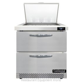 Continental Refrigerator D32N12M-FB-D Refrigerated Counter, Mega Top Sandwich /