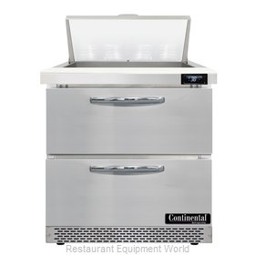 Continental Refrigerator D32N8-FB-D Refrigerated Counter, Sandwich / Salad Unit