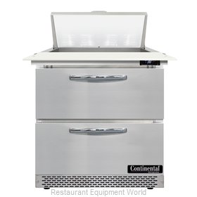 Continental Refrigerator D32N8C-FB-D Refrigerated Counter, Sandwich / Salad Unit
