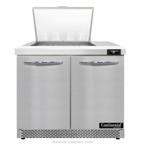 Continental Refrigerator D36N12M-FB Refrigerated Counter, Mega Top Sandwich / Sa (Magnified)