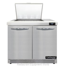Continental Refrigerator D36N12M-FB Refrigerated Counter, Mega Top Sandwich / Sa
