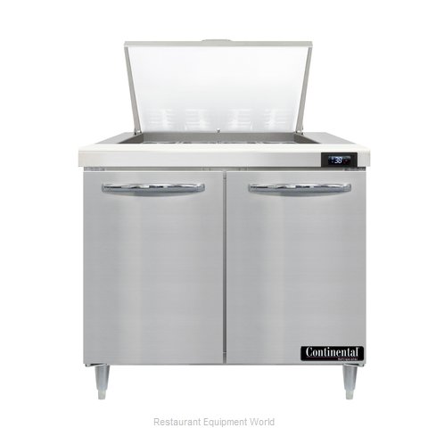 Continental Refrigerator D36N12M Refrigerated Counter, Mega Top Sandwich / Salad