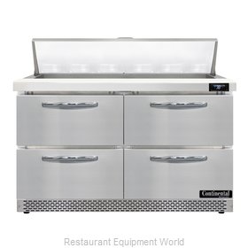 Continental Refrigerator D48N12-FB-D Refrigerated Counter, Sandwich / Salad Unit