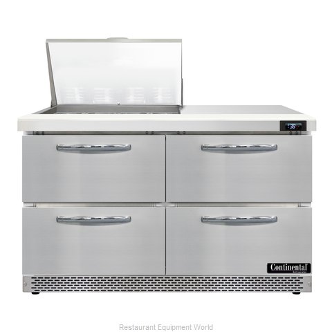 Continental Refrigerator D48N12M-FB-D Refrigerated Counter, Mega Top Sandwich /
