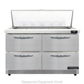 Continental Refrigerator D48N18M-FB-D Refrigerated Counter, Mega Top Sandwich /