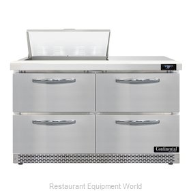 Continental Refrigerator D48N8-FB-D Refrigerated Counter, Sandwich / Salad Unit