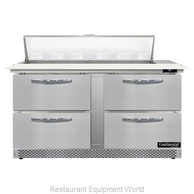 Continental Refrigerator D60N12C-FB-D Refrigerated Counter, Sandwich / Salad Uni