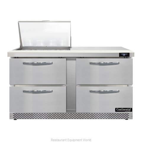 Continental Refrigerator D60N12M-FB-D Refrigerated Counter, Mega Top Sandwich / (Magnified)