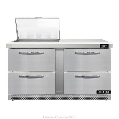 Continental Refrigerator D60N12M-FB-D Refrigerated Counter, Mega Top Sandwich /