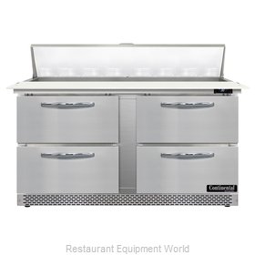 Continental Refrigerator D60N16C-FB-D Refrigerated Counter, Sandwich / Salad Uni