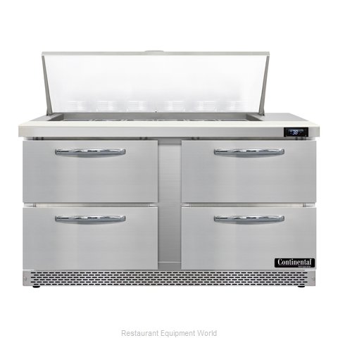 Continental Refrigerator D60N18M-FB-D Refrigerated Counter, Mega Top Sandwich /