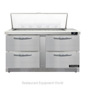 Continental Refrigerator D60N18M-FB-D Refrigerated Counter, Mega Top Sandwich /