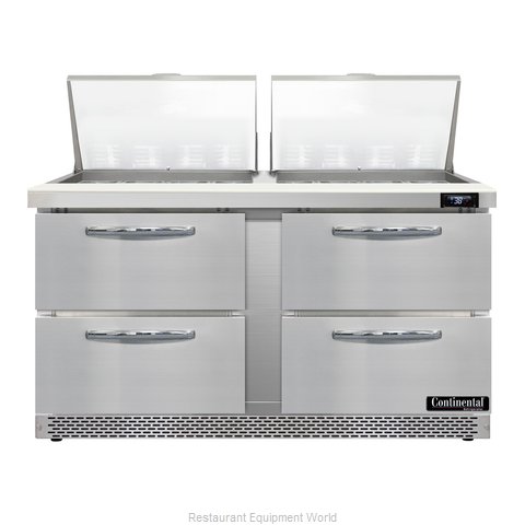 Continental Refrigerator D60N24M-FB-D Refrigerated Counter, Mega Top Sandwich / (Magnified)