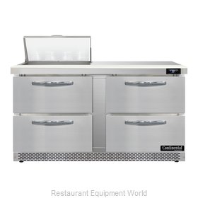 Continental Refrigerator D60N8-FB-D Refrigerated Counter, Sandwich / Salad Unit