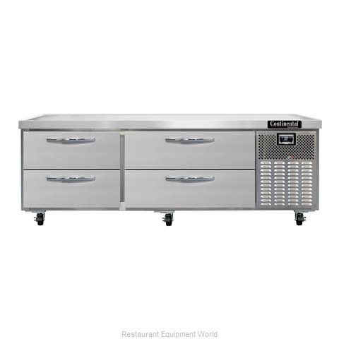 Continental Refrigerator D72GN Equipment Stand, Refrigerated Base (Magnified)