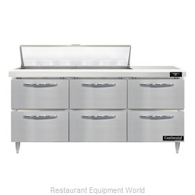 Continental Refrigerator D72N12-D Refrigerated Counter, Sandwich / Salad Unit