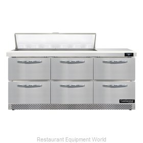 Continental Refrigerator D72N12-FB-D Refrigerated Counter, Sandwich / Salad Unit