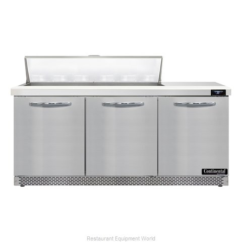 Continental Refrigerator D72N12-FB Refrigerated Counter, Sandwich / Salad Unit