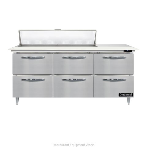 Continental Refrigerator D72N12C-D Refrigerated Counter, Sandwich / Salad Unit (Magnified)