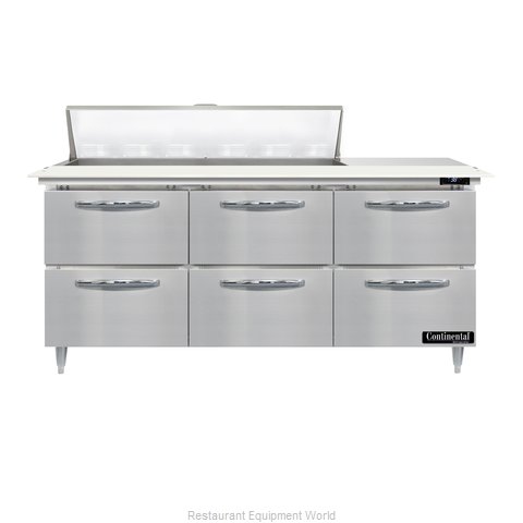 Continental Refrigerator D72N12C-D Refrigerated Counter, Sandwich / Salad Unit