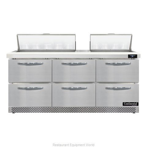 Continental Refrigerator D72N18-FB-D Refrigerated Counter, Sandwich / Salad Unit