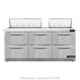 Continental Refrigerator D72N18-FB-D Refrigerated Counter, Sandwich / Salad Unit