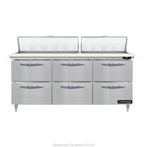 Continental Refrigerator D72N18C-D Refrigerated Counter, Sandwich / Salad Unit (Magnified)
