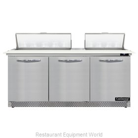 Continental Refrigerator D72N18C-FB Refrigerated Counter, Sandwich / Salad Unit