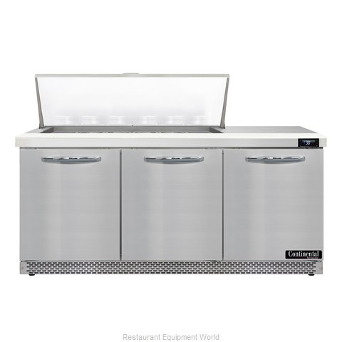 Continental Refrigerator D72N18M-FB Refrigerated Counter, Mega Top Sandwich / Sa