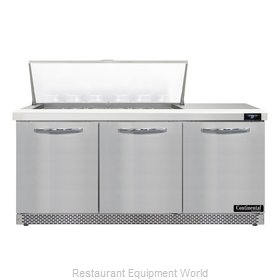 Continental Refrigerator D72N18M-FB Refrigerated Counter, Mega Top Sandwich / Sa