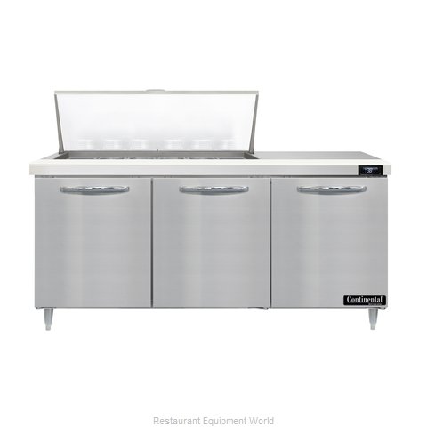 Continental Refrigerator D72N18M Refrigerated Counter, Mega Top Sandwich / Salad