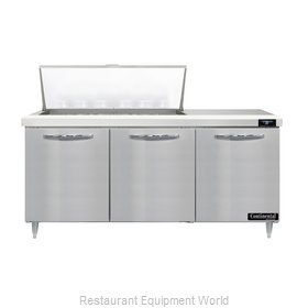 Continental Refrigerator D72N18M Refrigerated Counter, Mega Top Sandwich / Salad