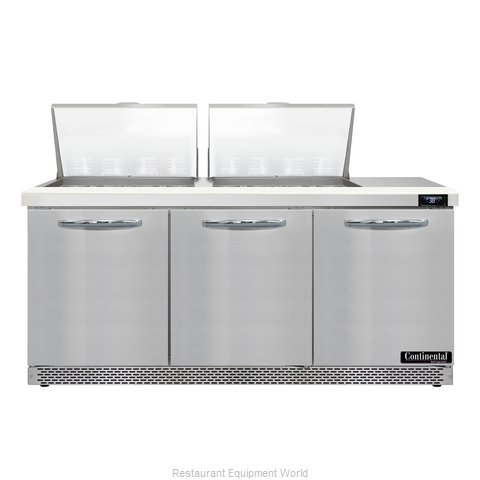 Continental Refrigerator D72N24M-FB Refrigerated Counter, Mega Top Sandwich / Sa (Magnified)