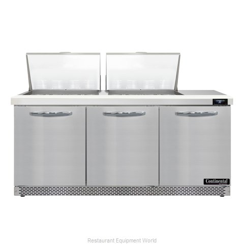 Continental Refrigerator D72N24M-FB Refrigerated Counter, Mega Top Sandwich / Sa