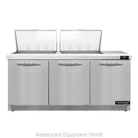 Continental Refrigerator D72N24M-FB Refrigerated Counter, Mega Top Sandwich / Sa