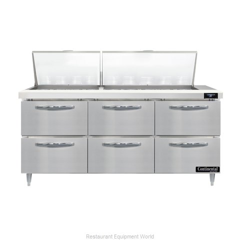 Continental Refrigerator D72N27M-D Refrigerated Counter, Mega Top Sandwich / Sal