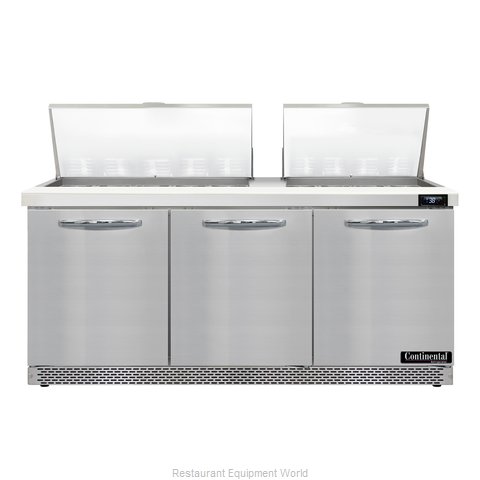 Continental Refrigerator D72N27M-FB Refrigerated Counter, Mega Top Sandwich / Sa