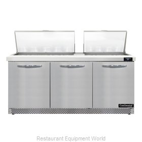 Continental Refrigerator D72N27M-FB Refrigerated Counter, Mega Top Sandwich / Sa