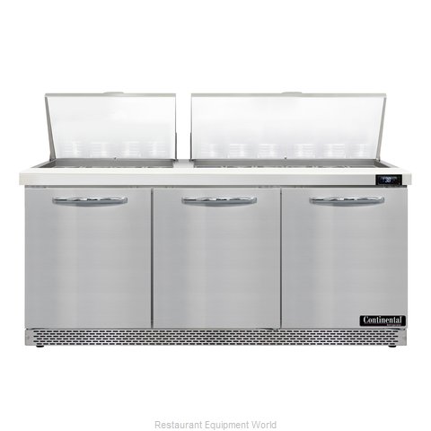 Continental Refrigerator D72N30M-FB Refrigerated Counter, Mega Top Sandwich / Sa