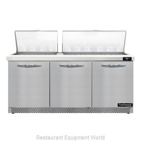 Continental Refrigerator D72N30M-FB Refrigerated Counter, Mega Top Sandwich / Sa