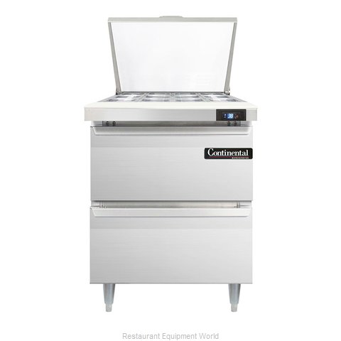 Continental Refrigerator DL27-12M-D Refrigerated Counter, Mega Top Sandwich / Sa