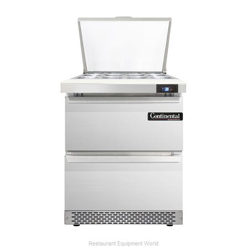 Continental Refrigerator DL27-12M-FB-D Refrigerated Counter, Mega Top Sandwich / (Magnified)