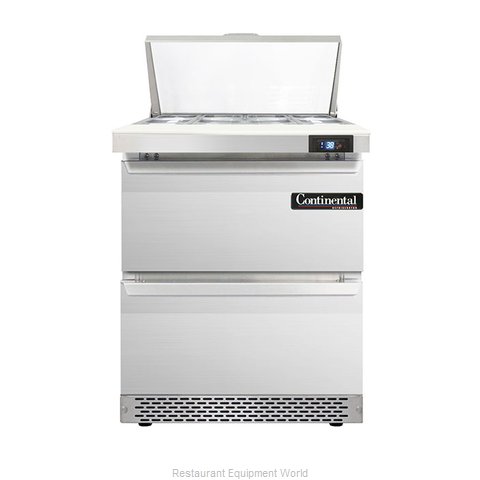 Continental Refrigerator DL27-8-FB-D Refrigerated Counter, Sandwich / Salad Top